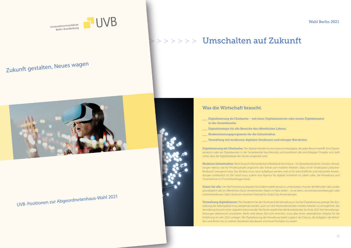 UVB Broschüre zur Wahl 2021